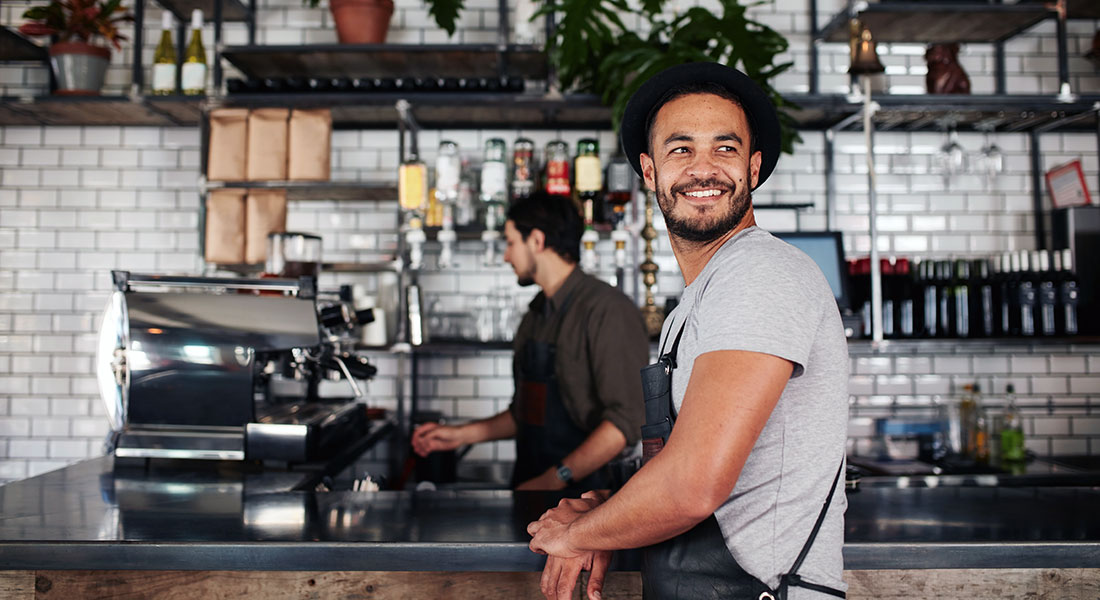 How to get a business loan - photo of a cafe owner